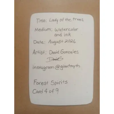 Lady of the Trees forest sprite card 4 of 9 aceo art card thumbnail 2