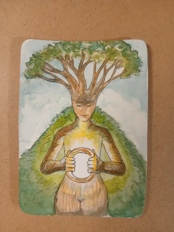 Lady of the Trees forest sprite card 4 of 9 aceo art card