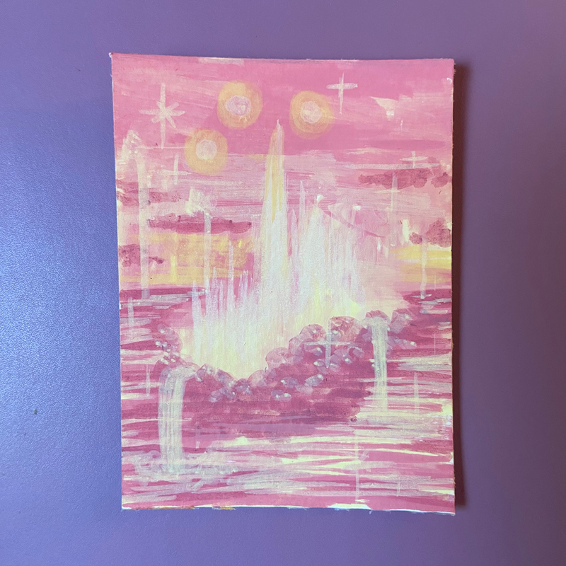 “Light Castle” aceo art card