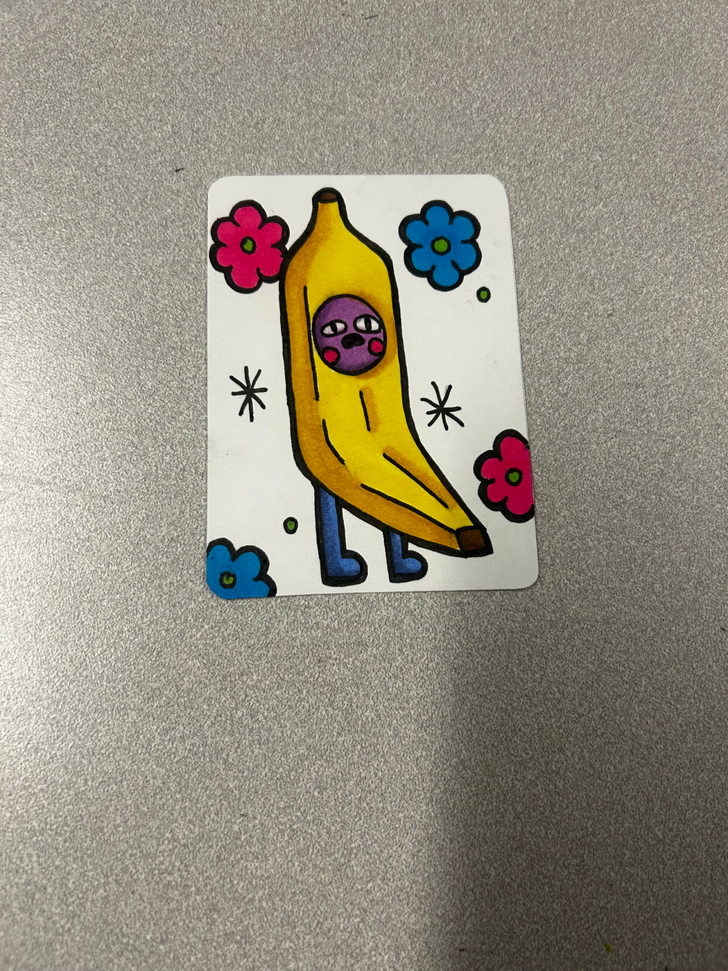 Banana man aceo art card