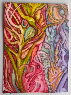 In the garden 2 aceo art card thumbnail 1