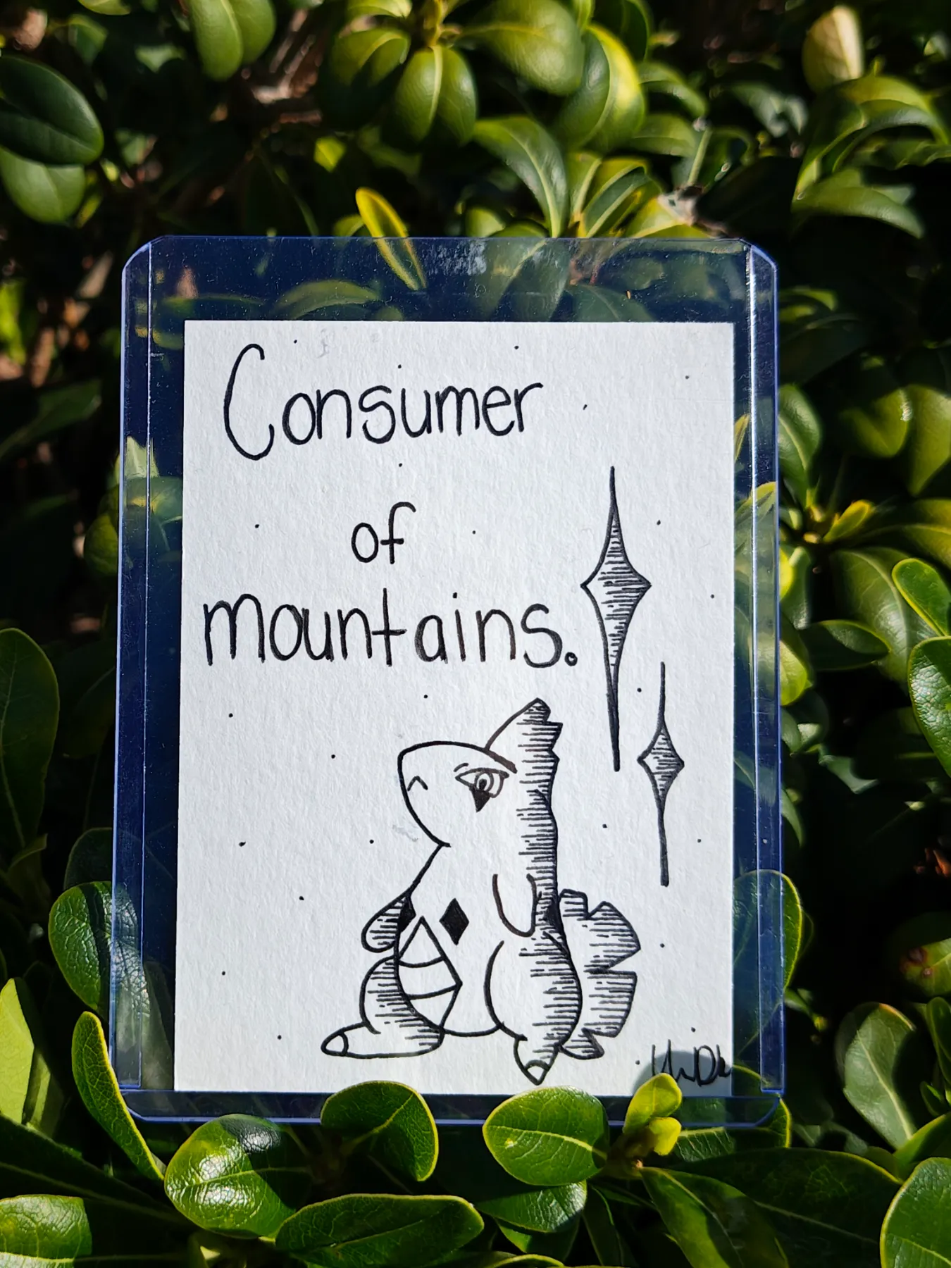Consumer of Mountains aceo art card