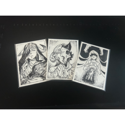 3/3 Wolf & Sheep aceo art card thumbnail 2