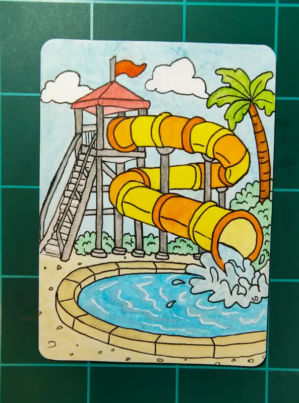 Hold my flip flops aceo art card