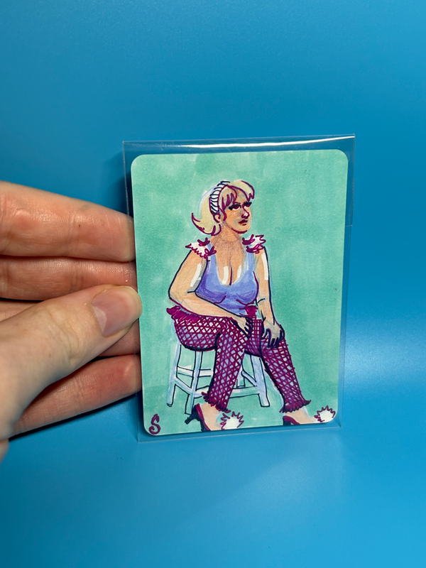 I am trying! aceo art card