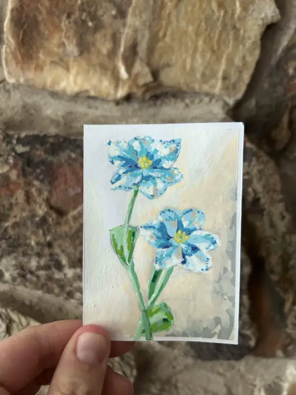 Parrot Tulips aceo art card