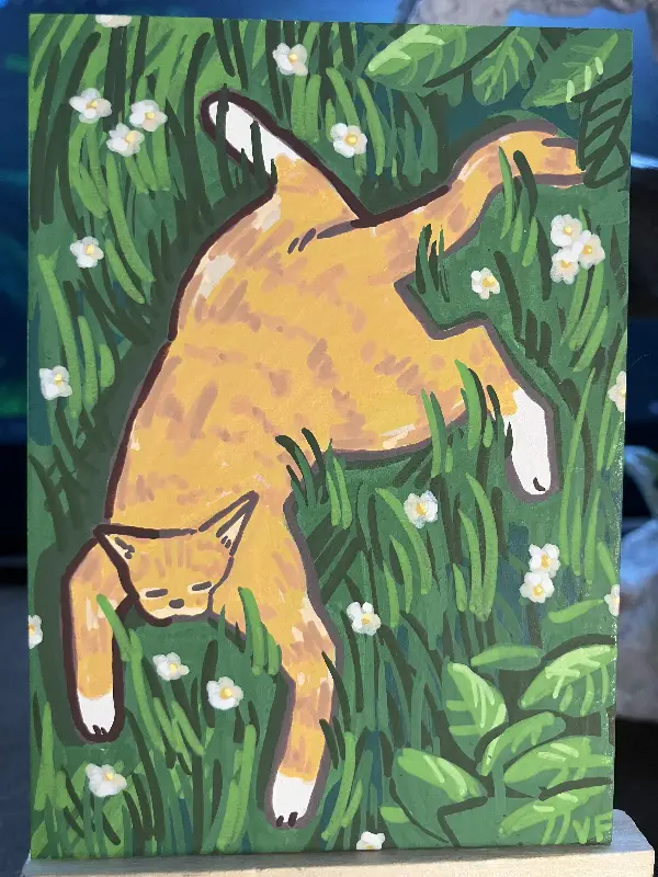 The Field of Flowers aceo art card