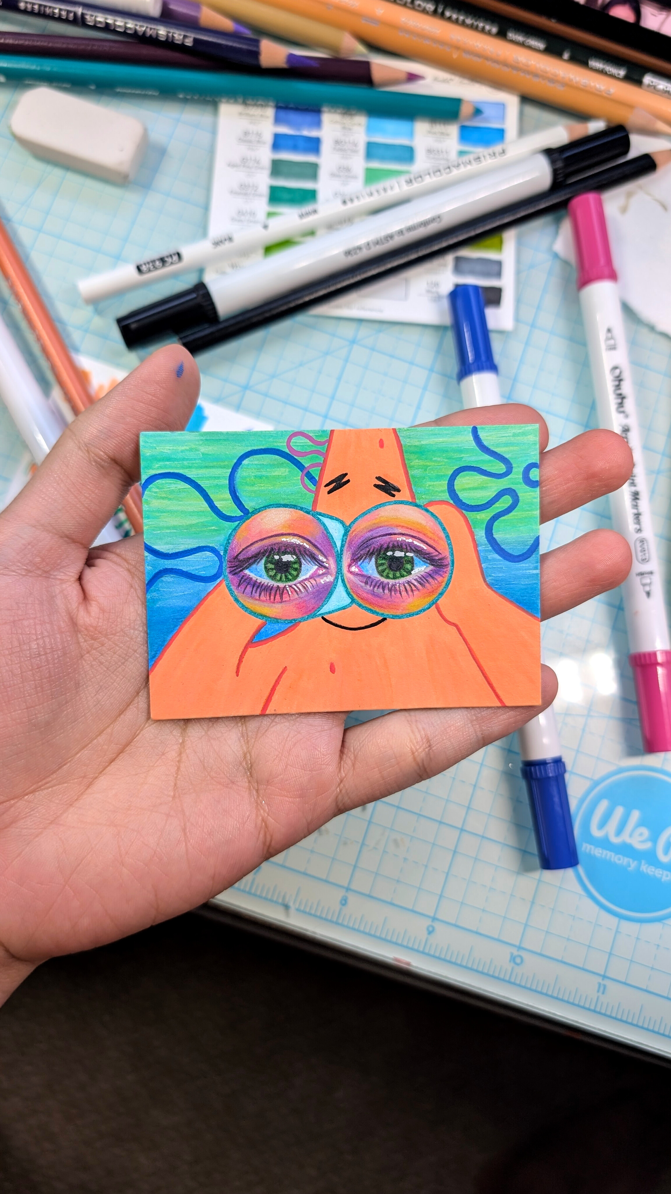 I need my glasses π€ aceo art card