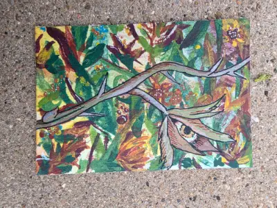 Thorny Bloom aceo art card thumbnail 2