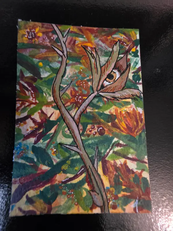 Thorny Bloom aceo art card
