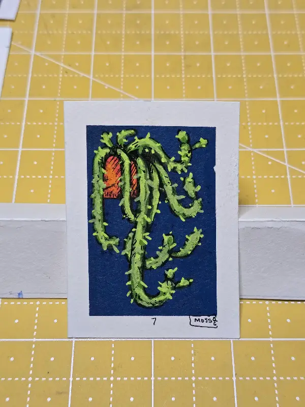 Cactus 2 aceo art card