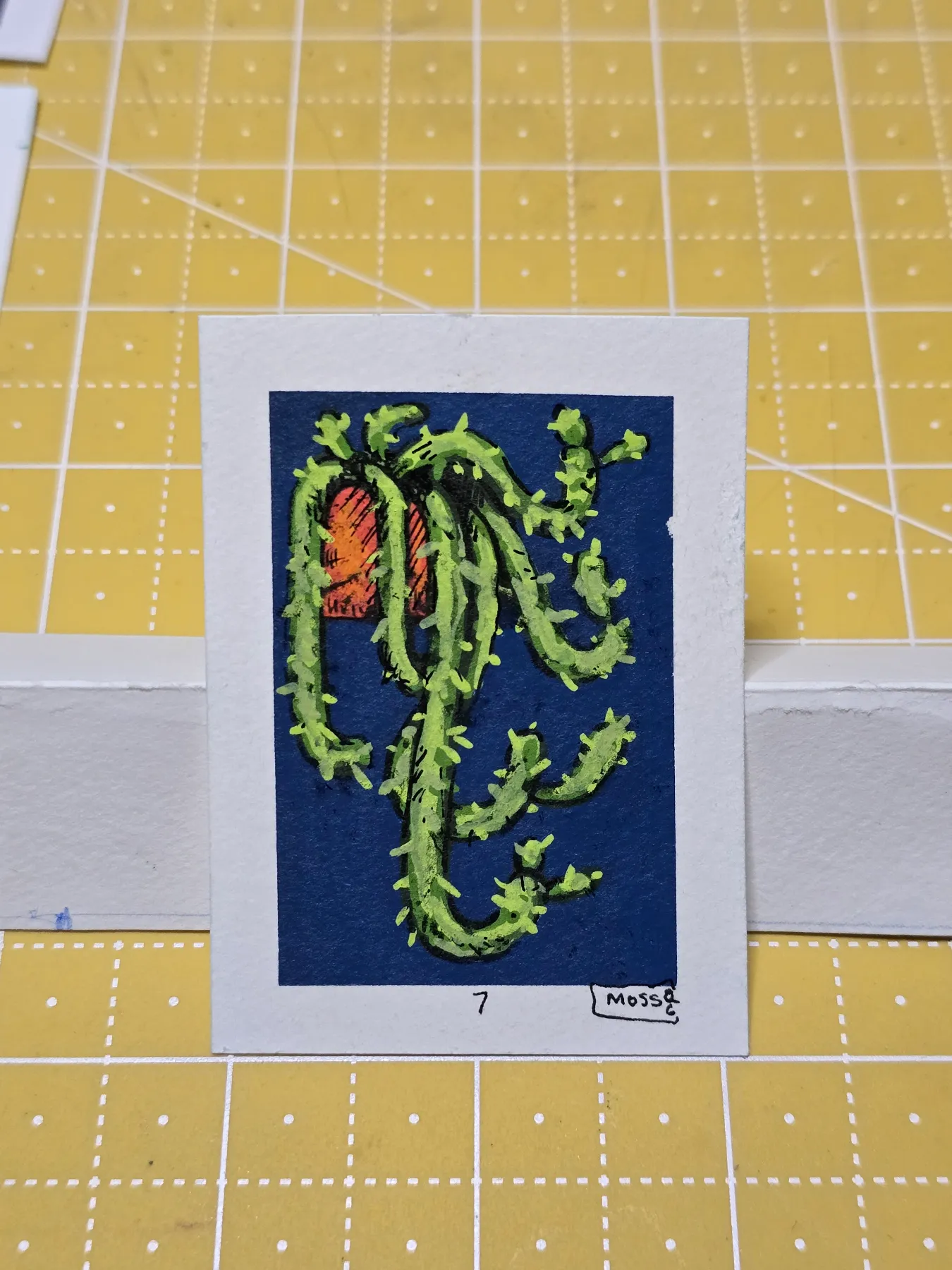 Cactus 2 aceo art card
