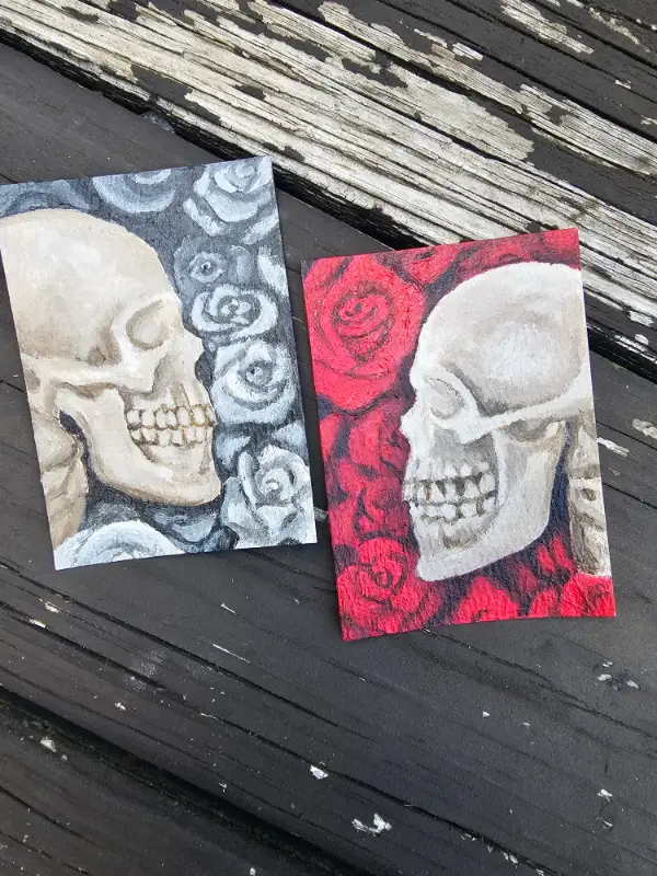 "The Lovers" aceo art card