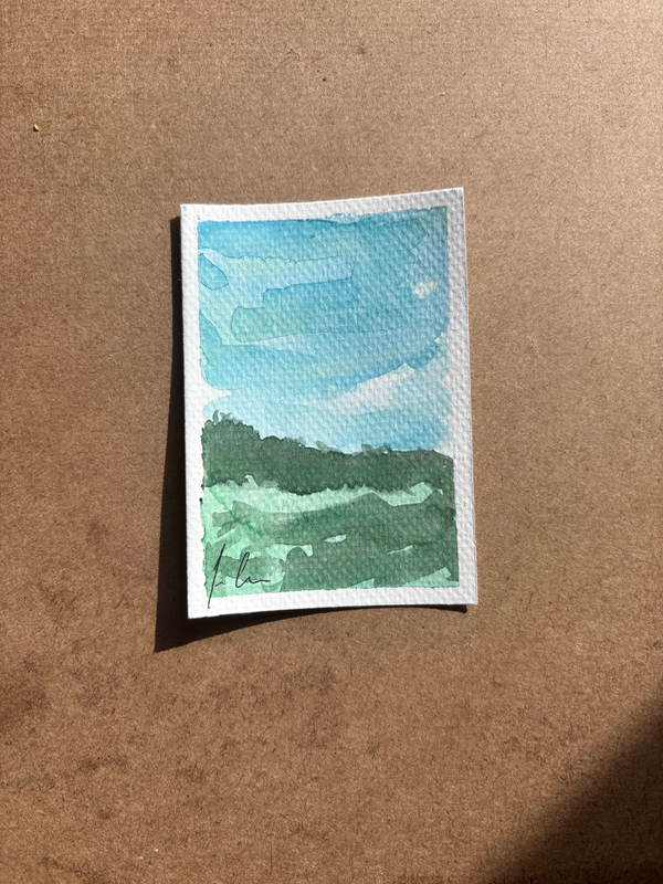 “Landscape: Impression” 1/2 aceo art card