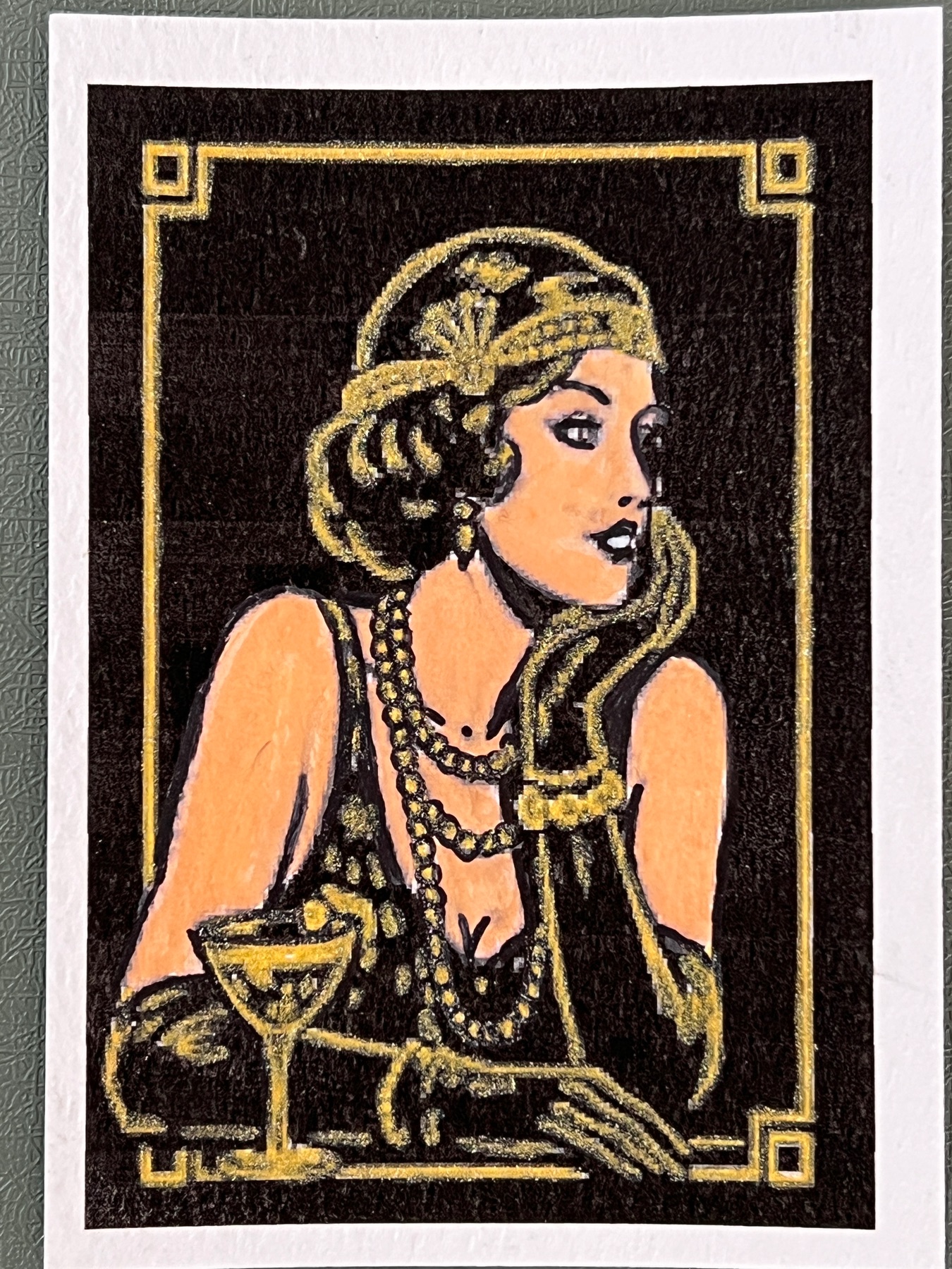 Classy Girl #3 aceo art card