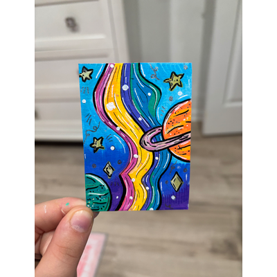 Milky Way aceo art card thumbnail 1