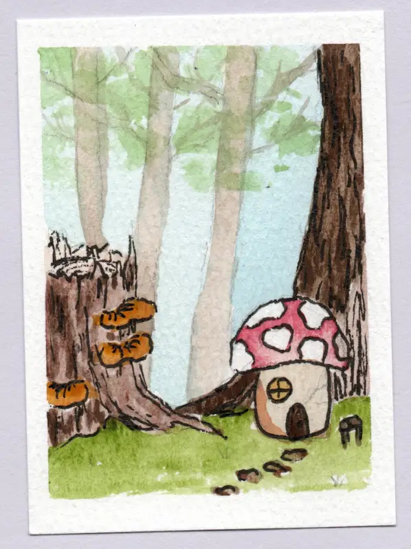 A Tiny Home aceo art card