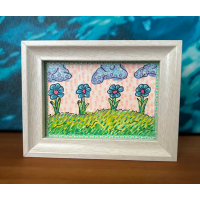 Spring Flowers aceo art card thumbnail 3