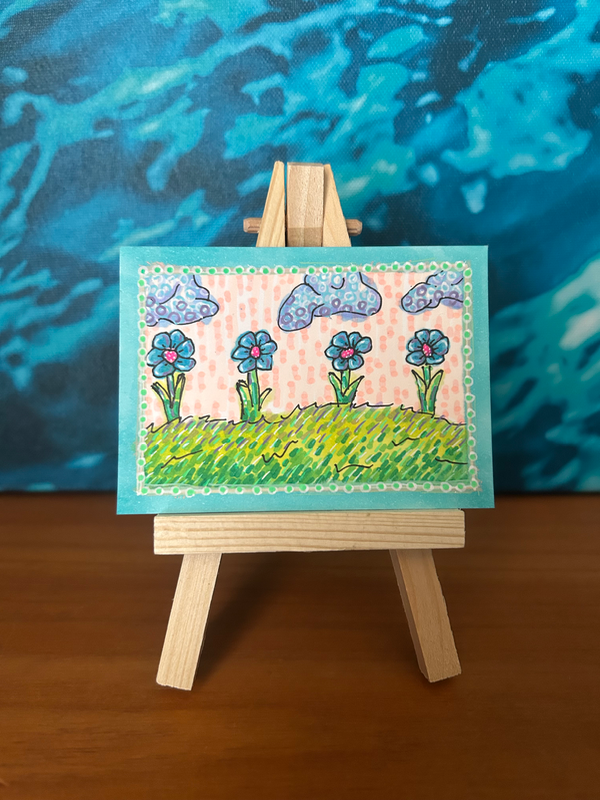 Spring Flowers aceo art card