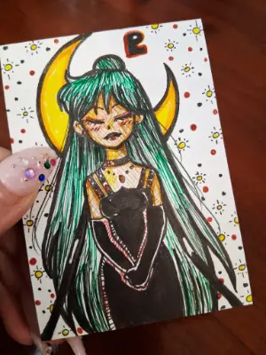 Pluto Return - Sailor Pluto, Princess Pluto of Sailor Moon aceo art card thumbnail 3
