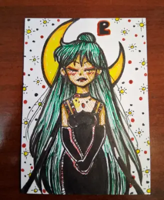 Pluto Return - Sailor Pluto, Princess Pluto of Sailor Moon aceo art card thumbnail 1