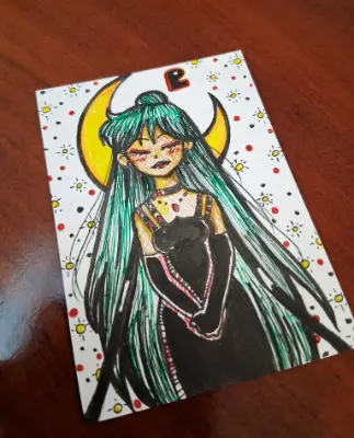Pluto Return - Sailor Pluto, Princess Pluto of Sailor Moon aceo art card thumbnail 2