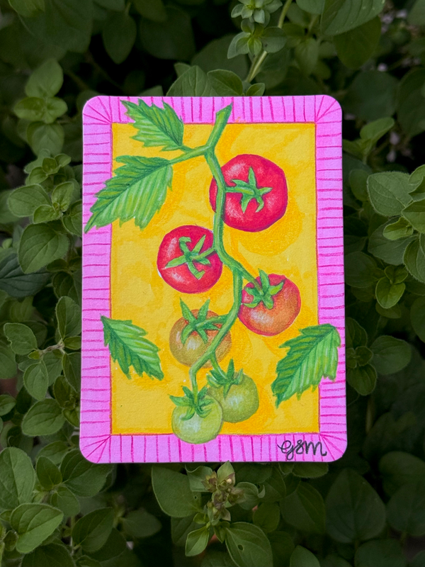 Fresh Tomatoes aceo art card