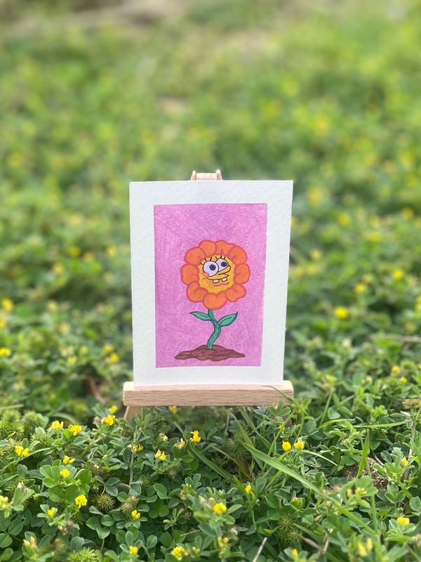 Flowerbob aceo art card