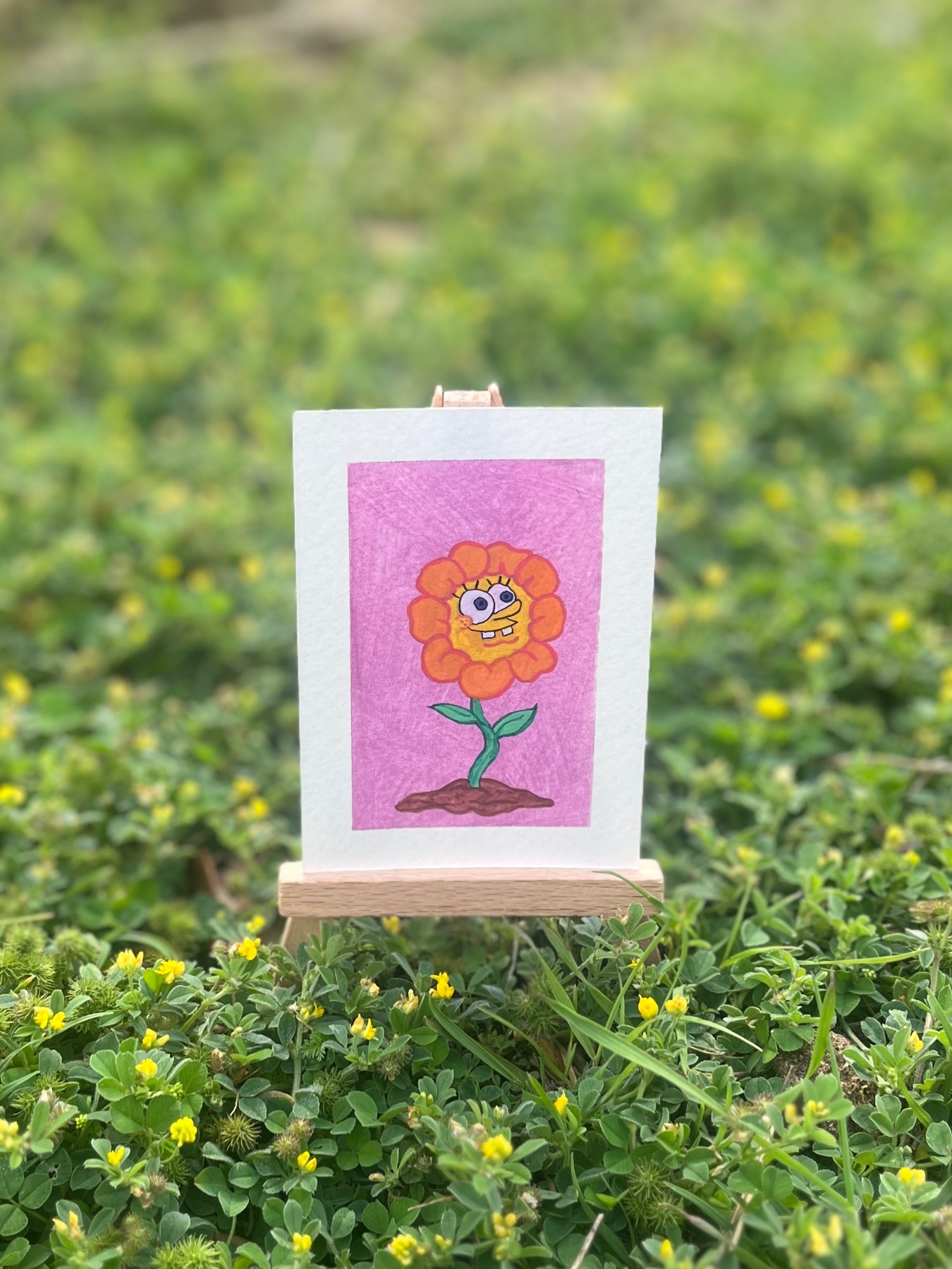 Flowerbob aceo art card