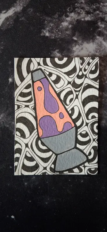 Psychedelic Lava Lamp aceo art card