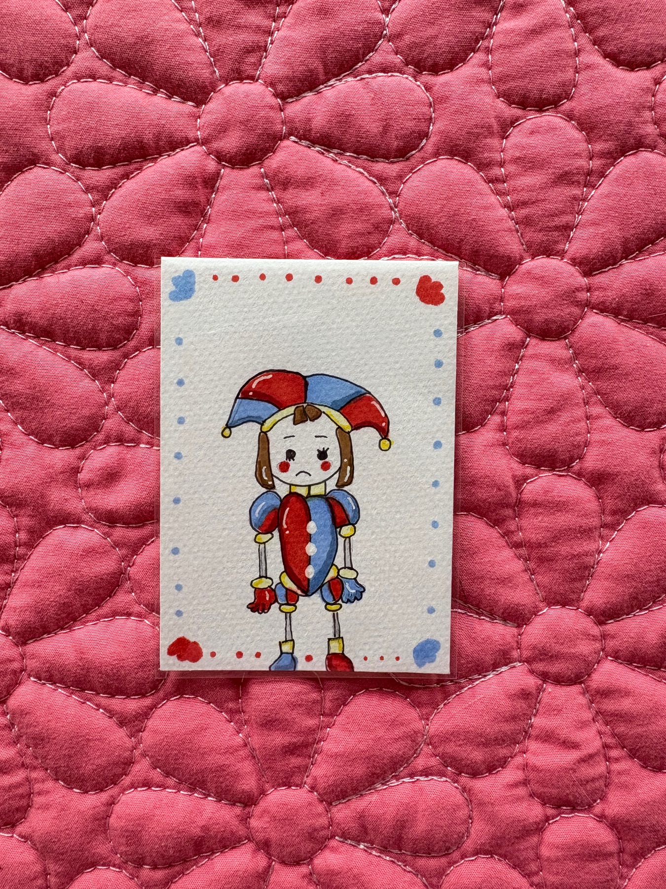 Sad jester (pomni) aceo art card