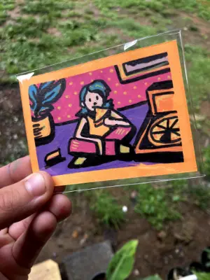 90's Week Night aceo art card thumbnail 2