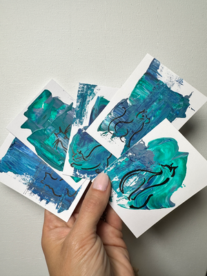 Cat looking out the window aceo art card thumbnail 2