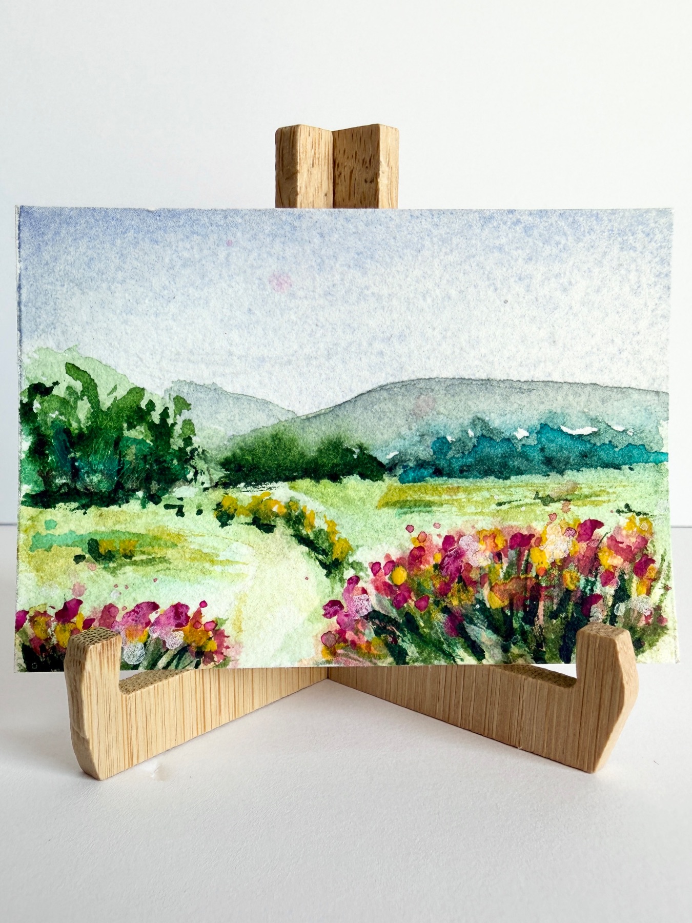 Flower Meadow aceo art card