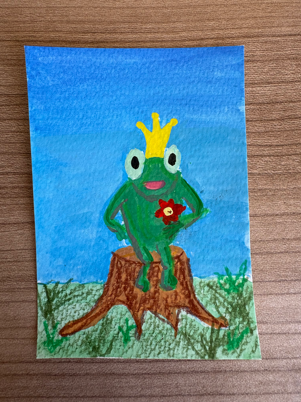 Frog Prince aceo art card