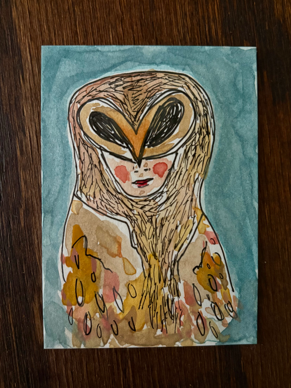 Night Owl aceo art card