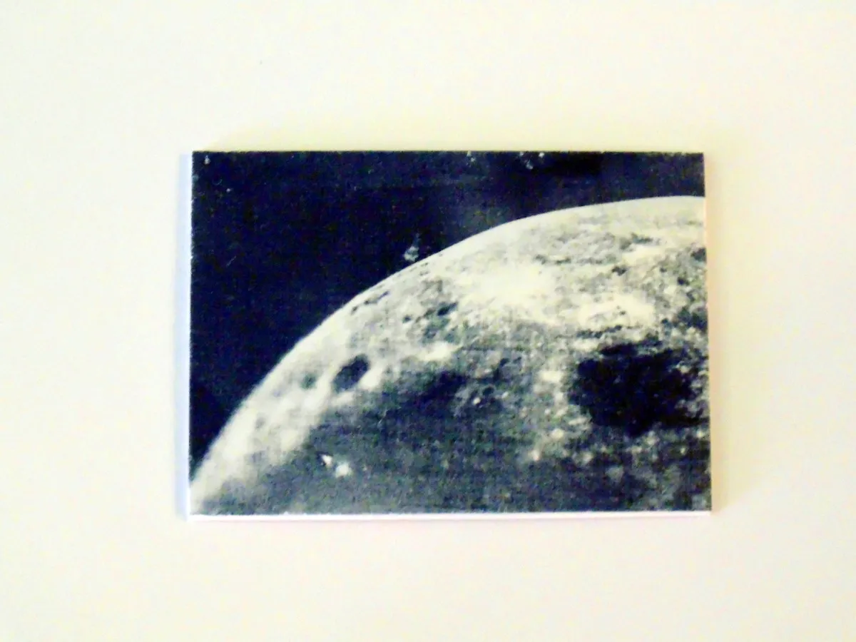 Moon Cyanotype original art ACEO aceo art card