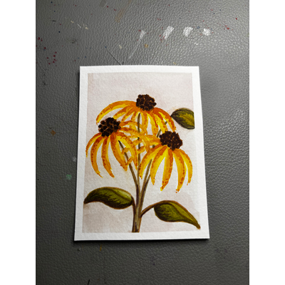 Black eyed Susan aceo art card thumbnail 1
