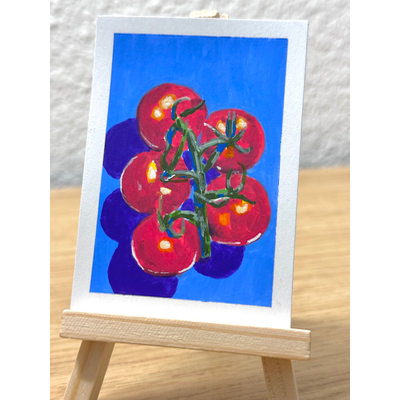 Cherry tomatoes aceo art card thumbnail 2