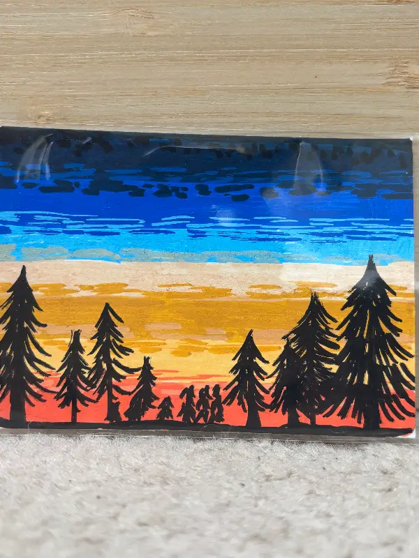 PNW Dusk aceo art card