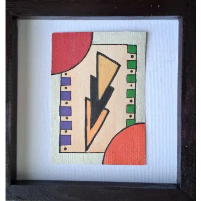 "He likes the shapes" aceo art card thumbnail 1