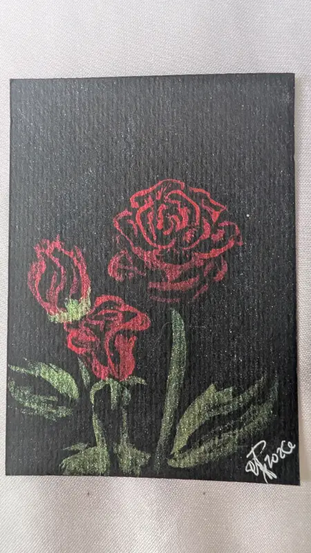 Roses aceo art card