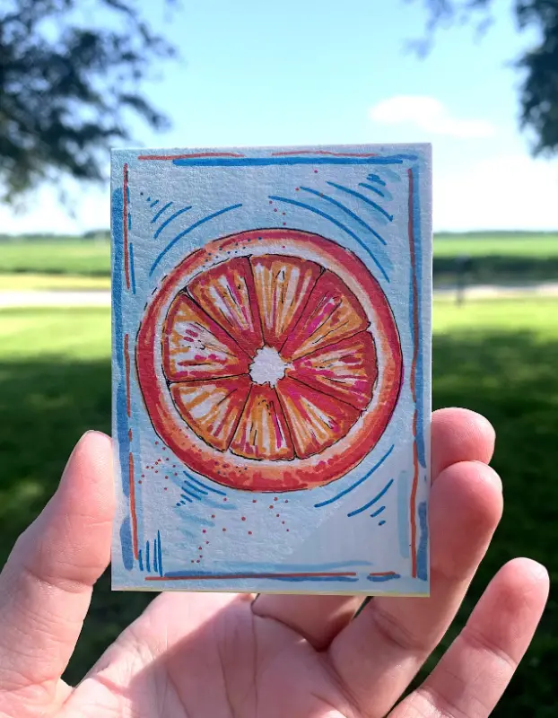 Orange Ya Glad? aceo art card