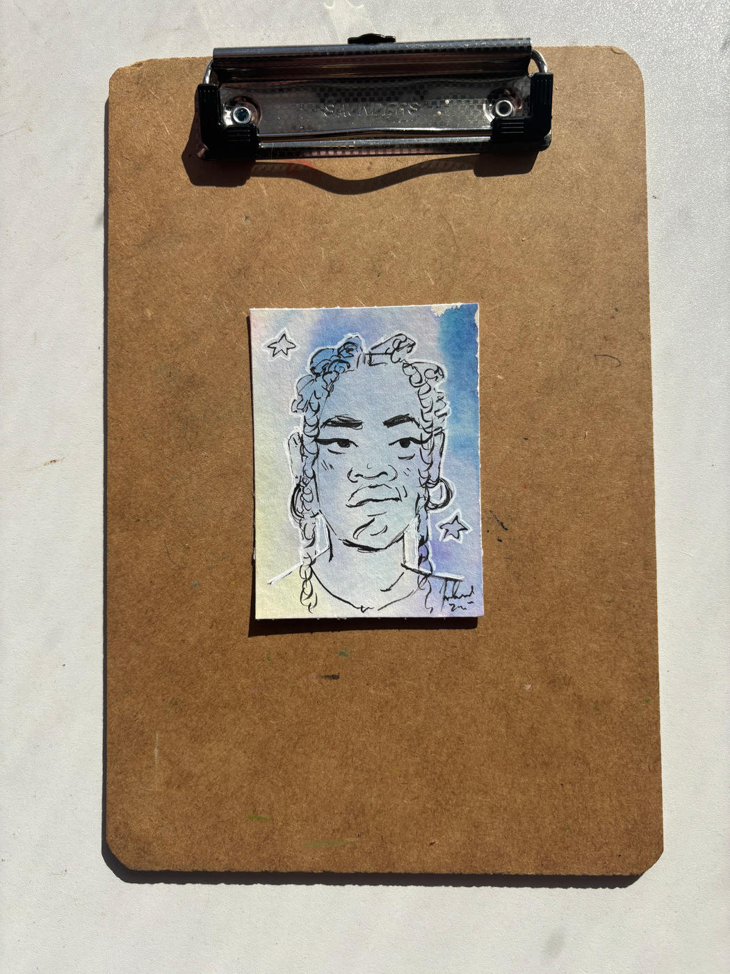 “Little Miss” Portrait aceo art card