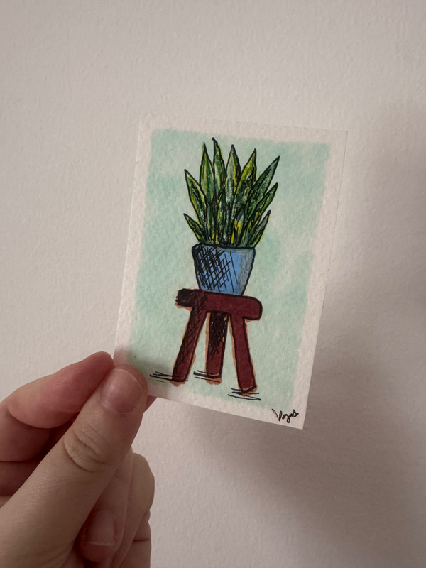 snakes aceo art card