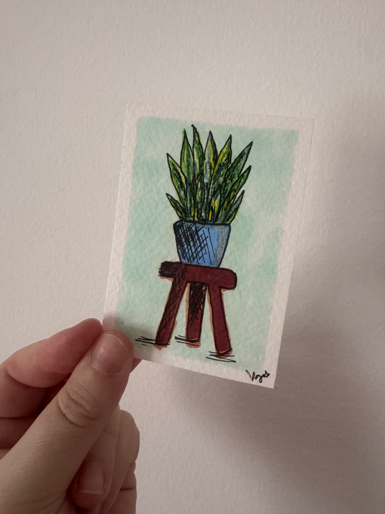 snakes aceo art card