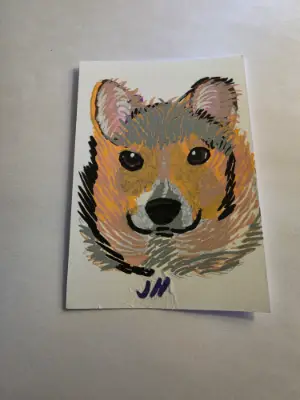 The Corgi Princess aceo art card thumbnail 2