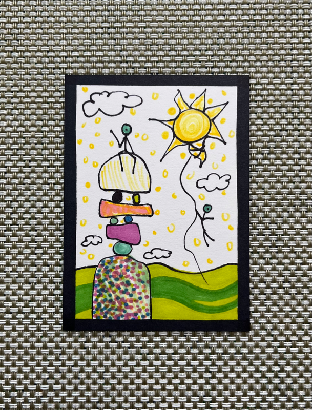 “Just Hanging Out” aceo art card