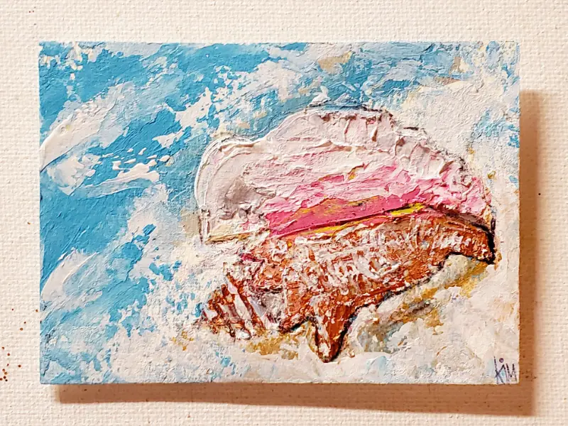SEASHELL 5 aceo art card