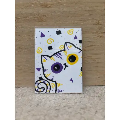 Non-Binary Cat Celebration aceo art card thumbnail 2